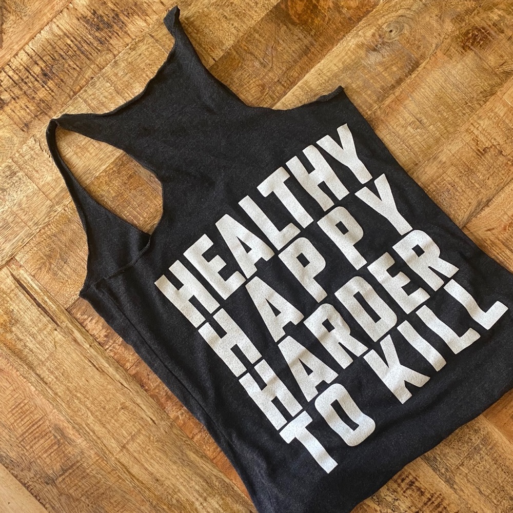 Fitness style racer back tank top - size small